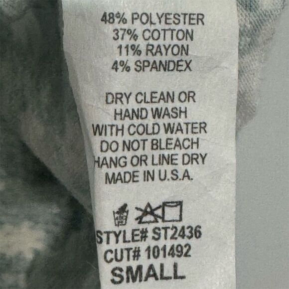 FSL+Apparel Green Bandana Print Cutout Top Women’s Small USA Made boho cottage - Picture 8 of 8